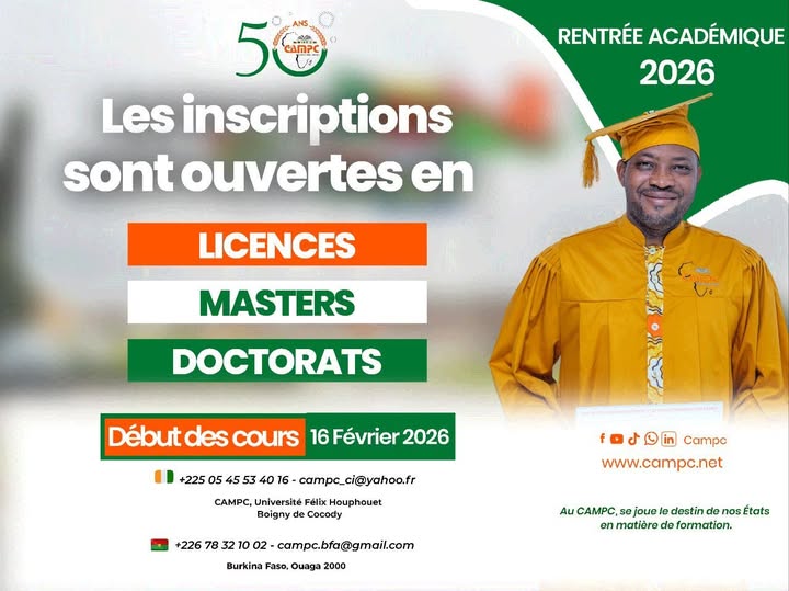 🎓 RENTRÉE ACADÉMIQUE 2026 – CAMPC