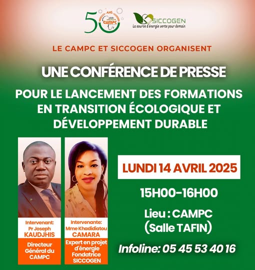 #LANCEMENT DES FORMATIONS EN TRANSITION ÉCOLOGIQUE ET DÉVELOPPEMENT DURABLE