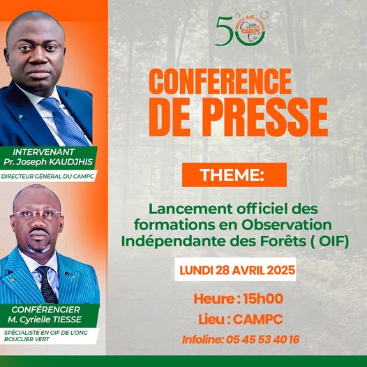 #LANCEMENT OFFICIEL DES FORMATIONS EN OBSERVATION INDÉPENDANTE DES FORÊTS (OIF)