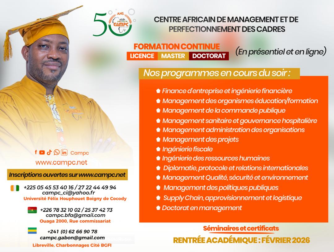 🎓 RENTRÉE ACADÉMIQUE 2026 – CAMPC